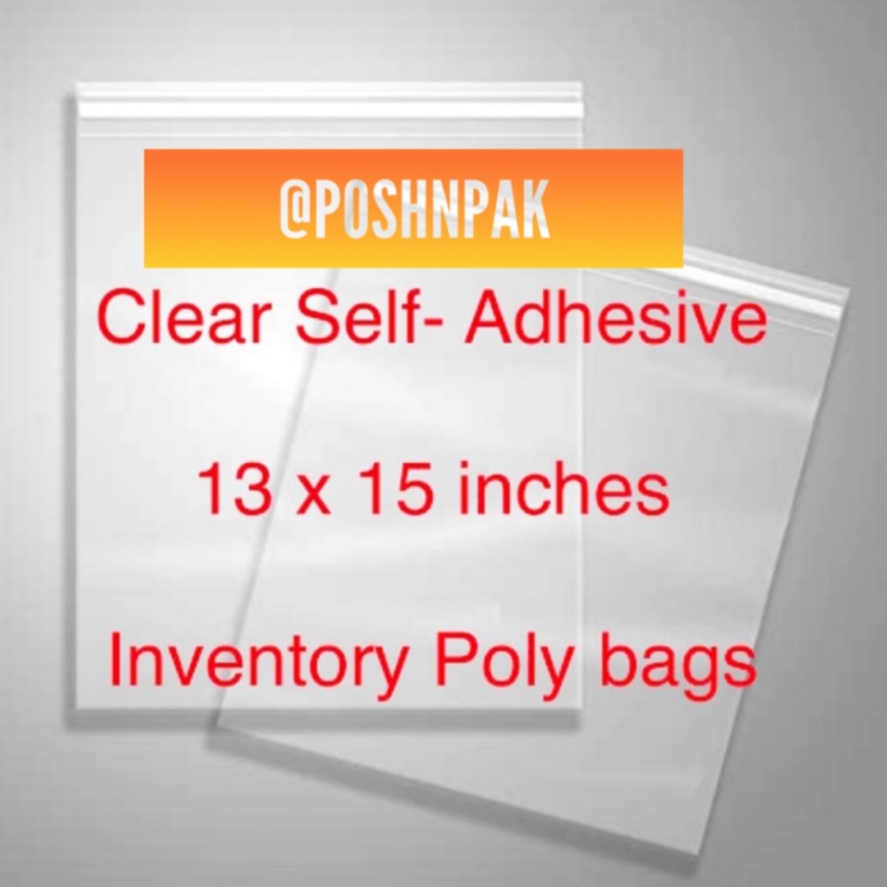 50 Clear Poly Bags- 13 x 15 inches